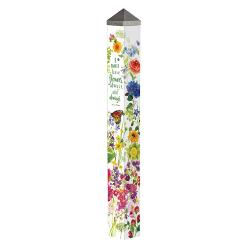 Watercolor Flowers 40" Art Pole slide 