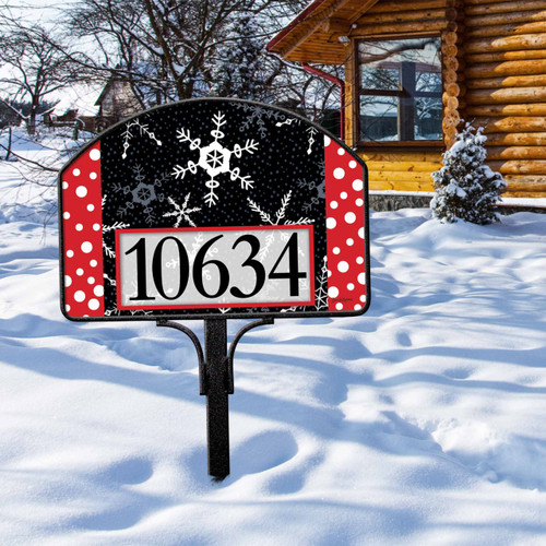 Snowflakes and Polka Dots Yard DeSign slide 
