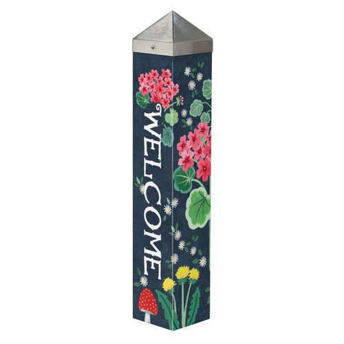 Geranium Welcome 20" Art Pole slide 