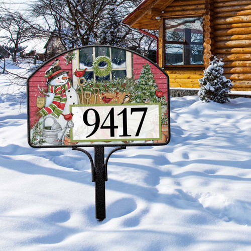 Garden Snowman Yard DeSign slide 