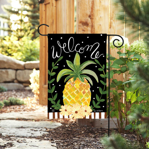 Welcoming Pineapple Garden Flag slide 