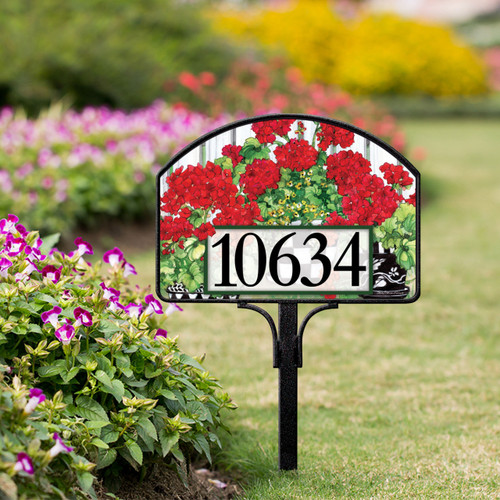 Geranium Flowers Yard DeSign slide 