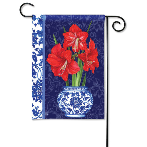 Amaryllis in Vase Garden Flag slide 