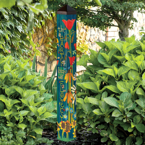 Earth Laughs in Flowers 40" Art Pole slide 