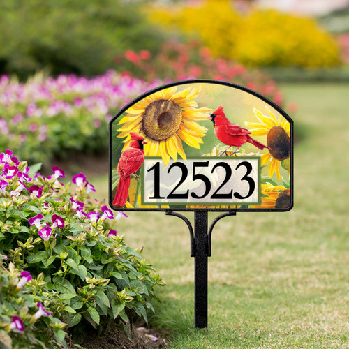 Sunflower Cardinal Yard DeSign slide 