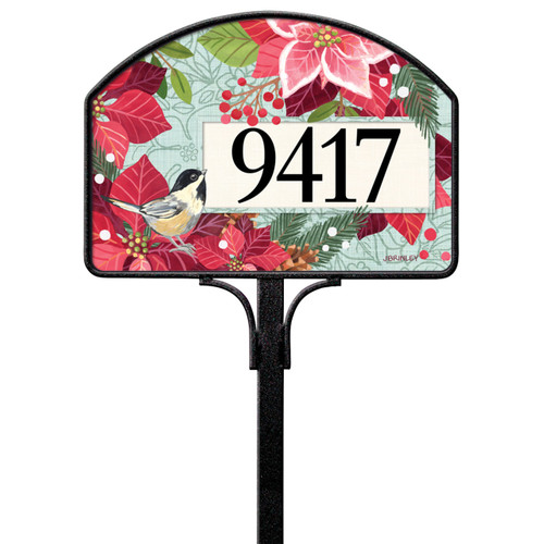 Poinsettia Chickadee Yard DeSign slide 