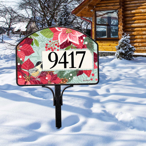 Poinsettia Chickadee Yard DeSign slide 