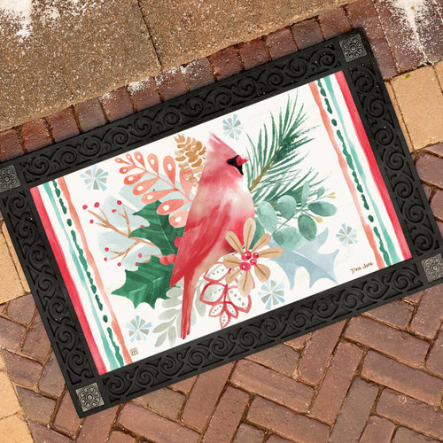 Christmas Cardinal Spray MatMate slide 