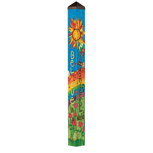 Believe in a Wonderful World 60" Art Pole slide 