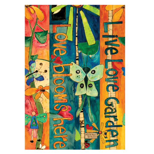 Love Garden Bird Bath Art Pole w/ST9021 Copper Topper slide 