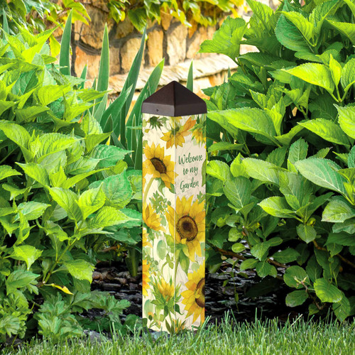 Gathering Sunflowers 20" Art Pole slide 