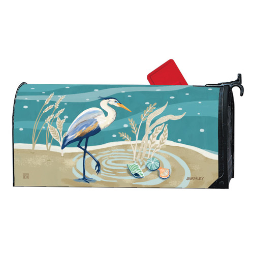 Blue Heron with Sea Shells MailWrap slide 