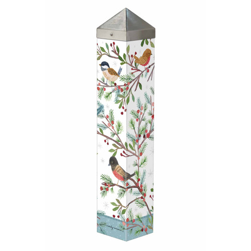 Winter Bird Branches 20" Art Pole slide 