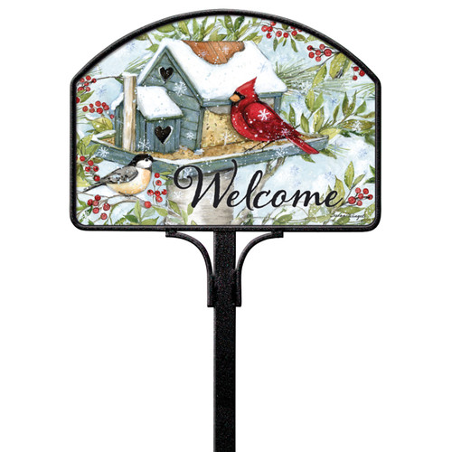 Winter Birdhouse Yard DeSign slide 