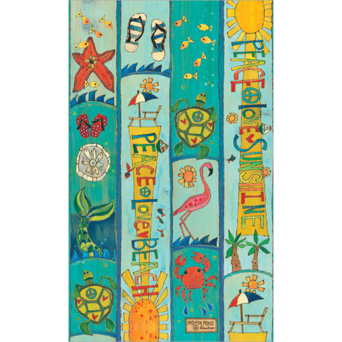 Peace Love Beach 10" Mini Art Pole slide 