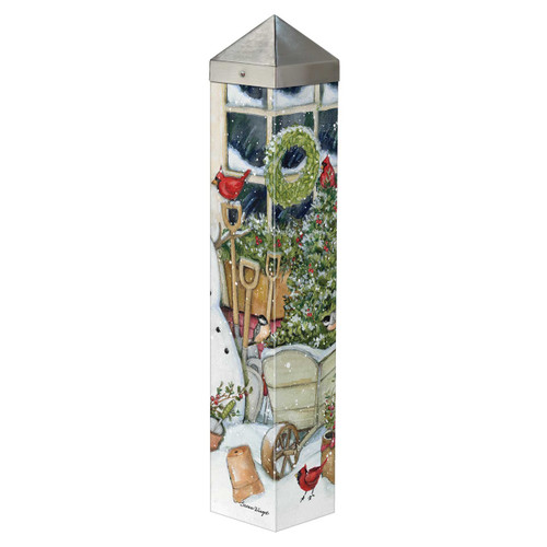 Garden Snowman 20" Art Pole slide 
