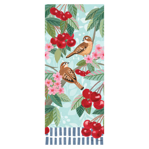Birds and Cherries 40" Art Pole slide 