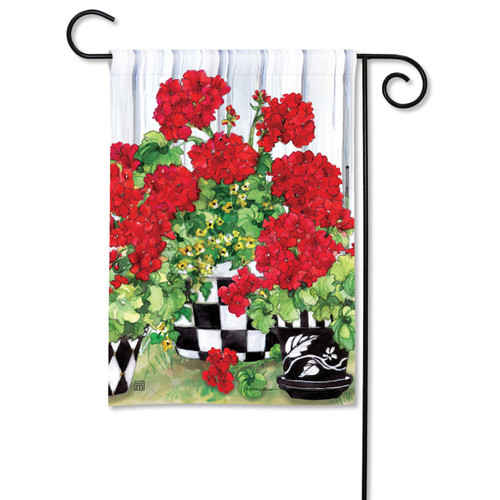Geranium Flowers Garden Flag slide 