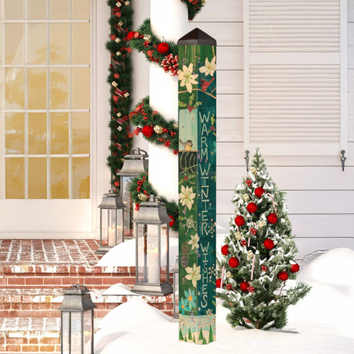 Warm Winter Wishes 60" Art Pole slide 