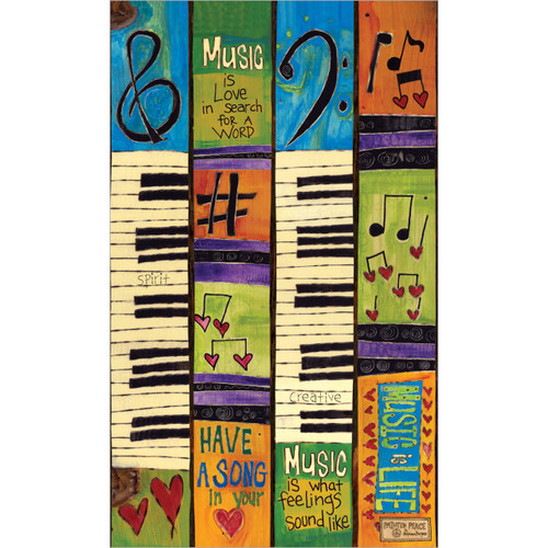 Music is Love 10" Mini Art Pole slide 