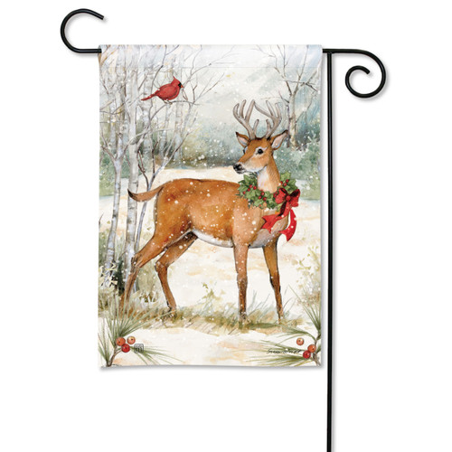 Woodland Christmas Garden Flag slide 