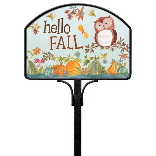 Hello Fall Owl Yard DeSign slide 