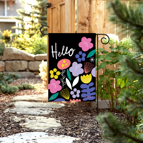 Bright Hello Garden Flag slide 
