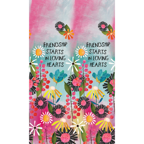 Friendship starts in loving hearts 13" Mini Art Pole slide 