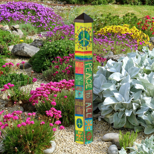 Peace and Love 40" Art Pole slide 