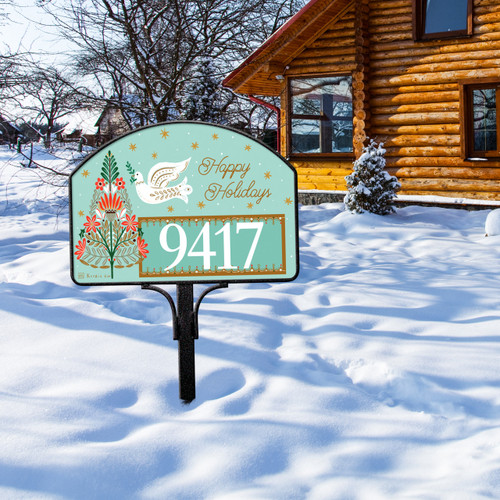 Folk Christmas Tree Yard DeSign slide 