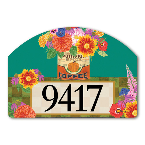 Autumn Floral in Coffee Can Yard DeSign slide 