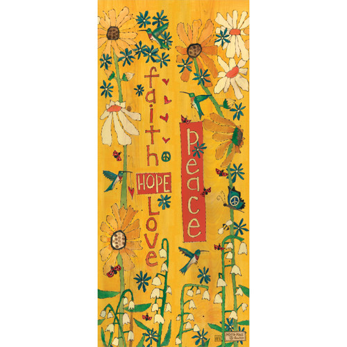 Faith Hope Love 16" Mini Art Pole slide 