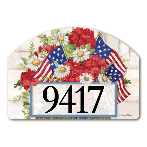 American Flags Yard DeSign slide 