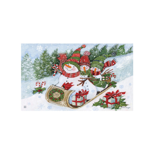 Sledding Snowmen MatMate slide 