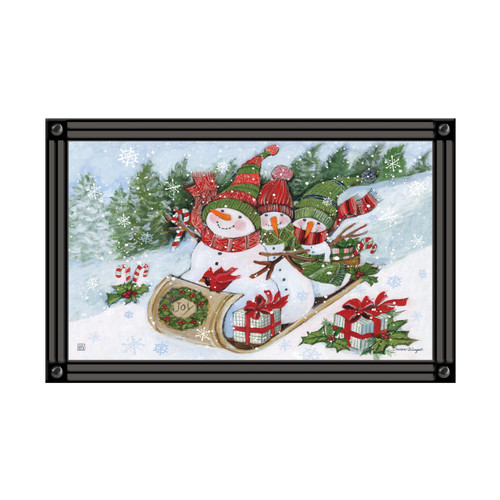 Sledding Snowmen MatMate slide 