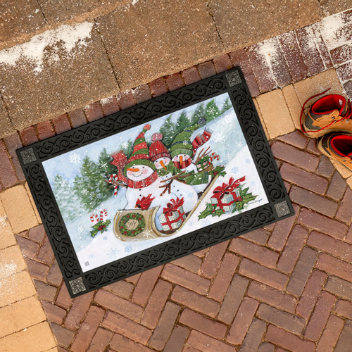 Sledding Snowmen MatMate slide 