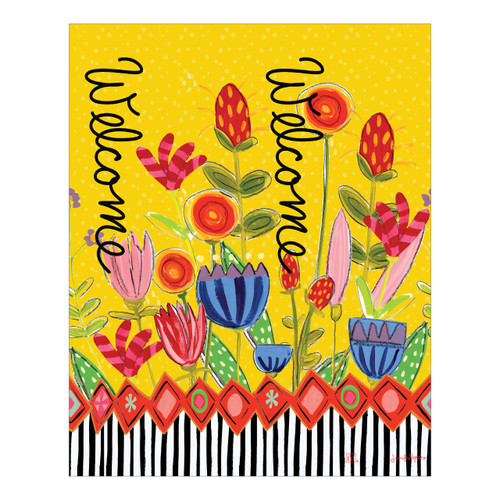 Bright Summer Flowers 20" Art Pole slide 