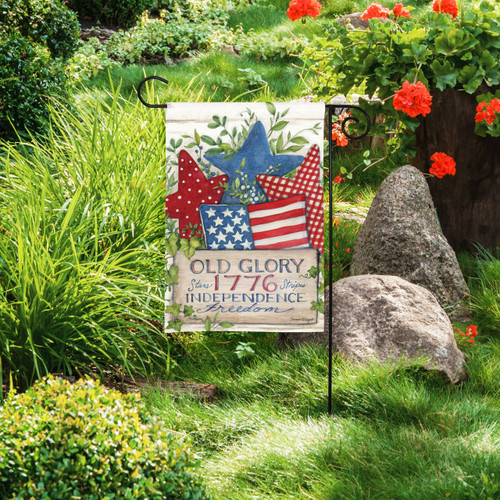 Old Glory Patriotic Stars Garden Flag slide 