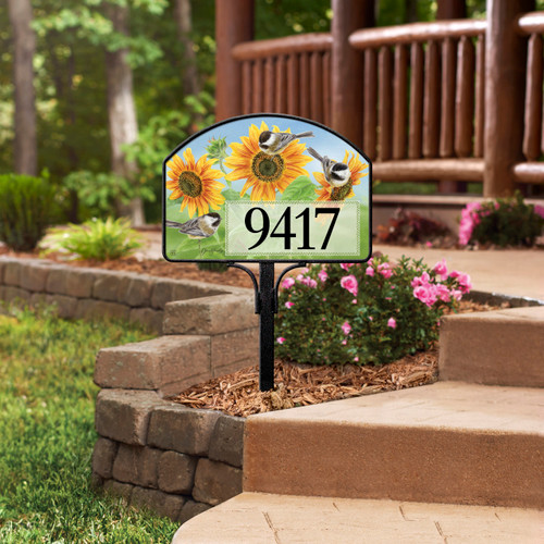 Sunflowers and Chickadees Yard DeSign slide 