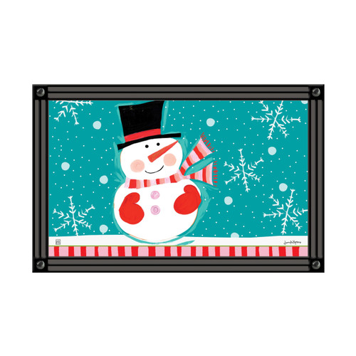 Snowman with Blue background MatMate slide 