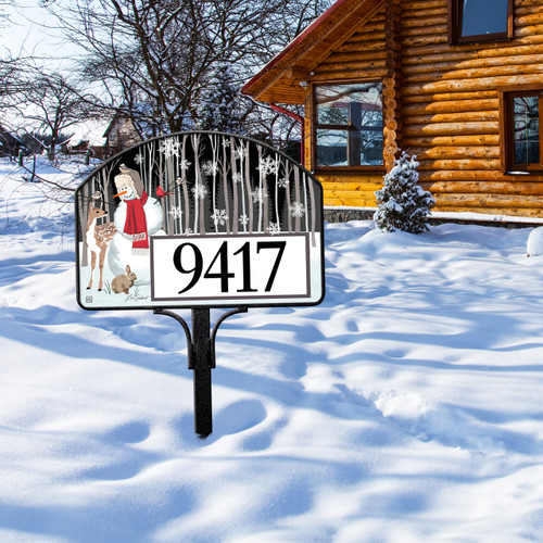 Nature Sings Snowman Yard DeSign slide 