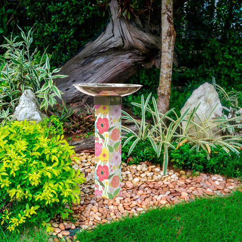 Be Nice Bird Bath w/ST9025 Stainless Steel Topper slide 