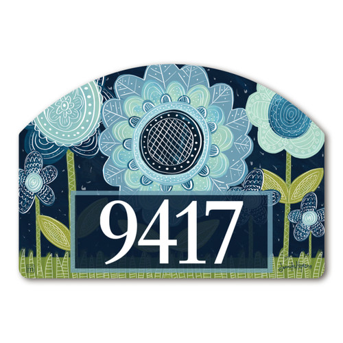 Blue Flowers Yard DeSign slide 