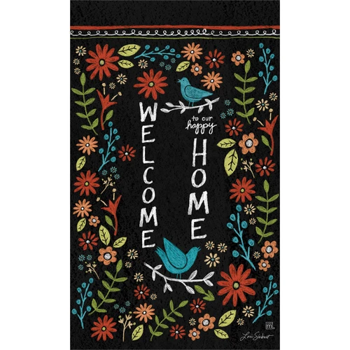 Chalkboard Floral 10" Mini Art Pole slide 
