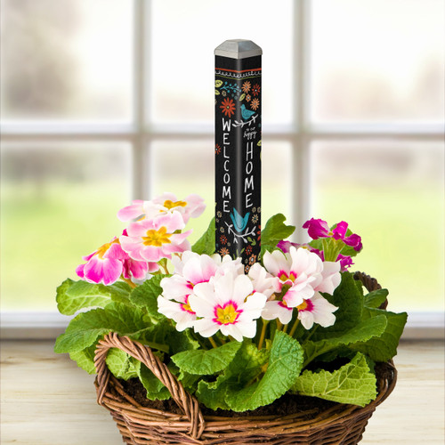 Chalkboard Floral 10" Mini Art Pole slide 