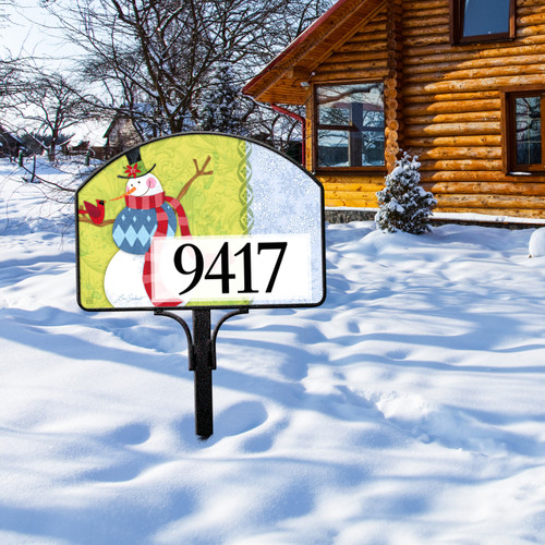 Flurries Snowman Yard DeSign slide 