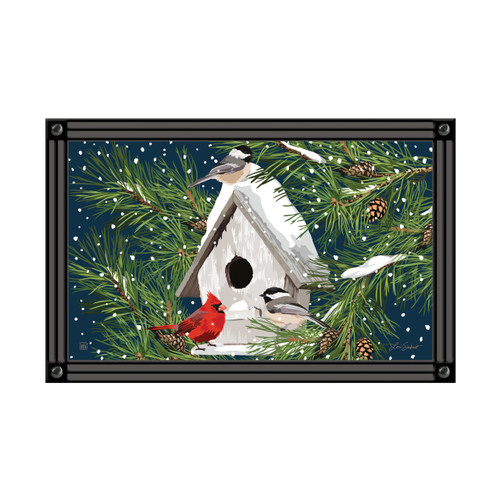 Birdhouse in Winter MatMate slide 