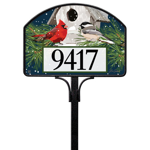 Birdhouse in Winter Yard DeSign slide 