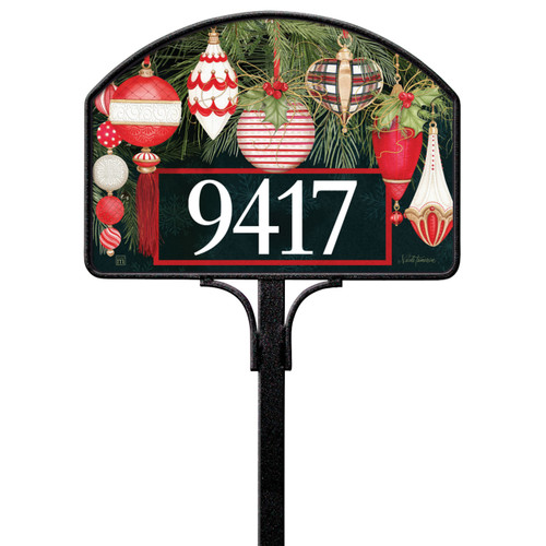 Peppermint Wishes Ornaments Yard DeSign slide 
