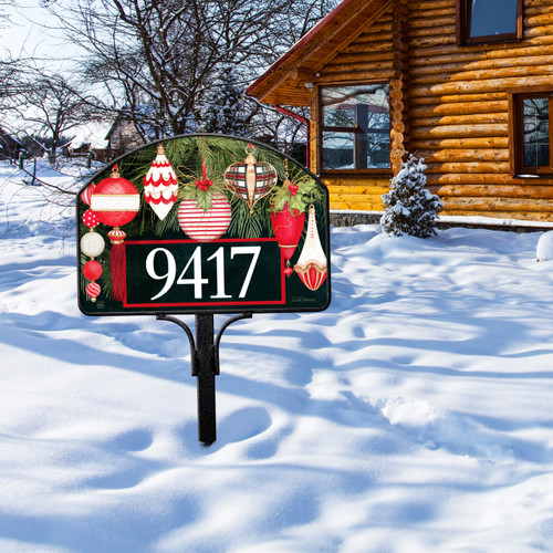 Peppermint Wishes Ornaments Yard DeSign slide 